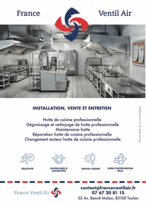 Dégraissage hotte de cuisine professionnelle à partir de 230 € à Toulon dans le var et en région Paca